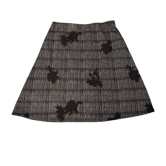 Margaret M Black Grey Textured Knit Cottagegore Pull On Mini Skirt Medium - Picture 5 of 11